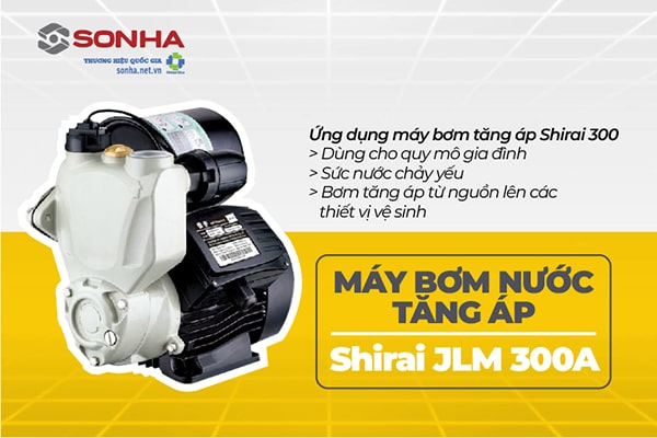 Ứng dụng máy bơm nước nóng 100 độ c Shirai JLm 300A