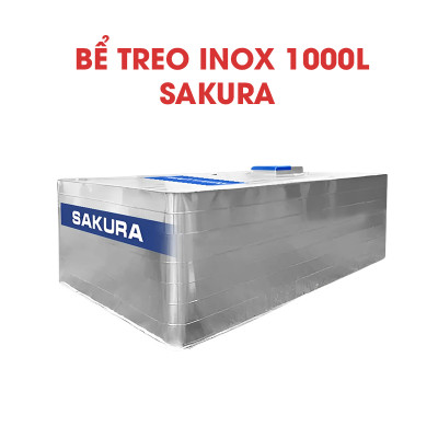  Bể nước vuông treo Inox 1000L Sakura 