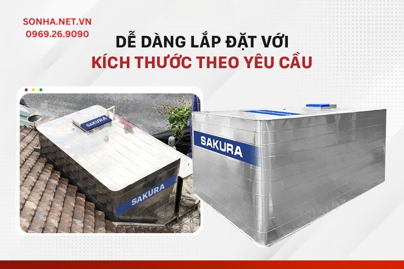 Bể vuông đặt nổi đa dạng về kiểu dáng và dung tích, sản xuất theo yêu cầu
