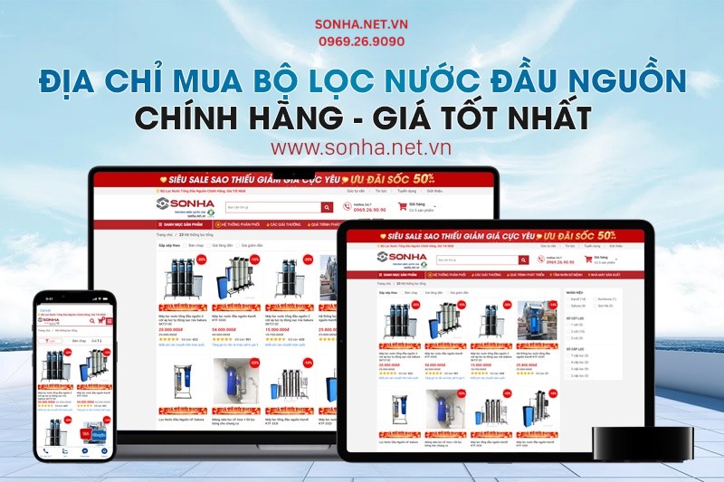 Địa chỉ mua và lắp đặt hệ thống lọc tổng đầu nguồn chính hãng, uy tín