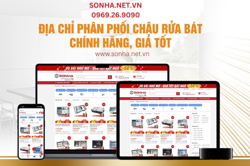 Sonha.net.vn - Địa chỉ mua chậu rửa bát chính hãng giá siêu ưu đãi