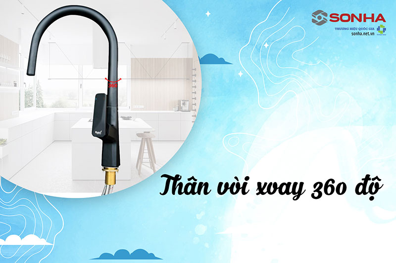 Thân vòi Kagol K58 xoay 360 độ tiện lợi