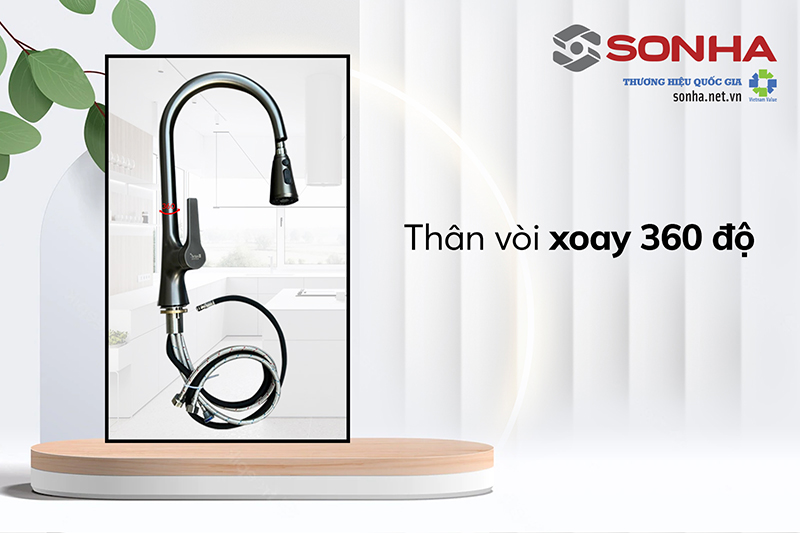 Thân vòi Kagol K66 xoay 360 độ