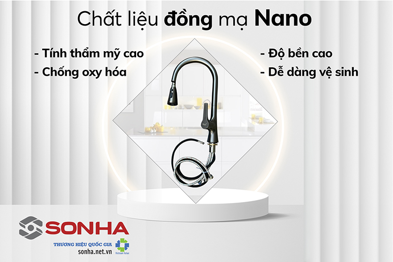 Vòi Kagol K66 làm từ đồng mạ crom phủ nano