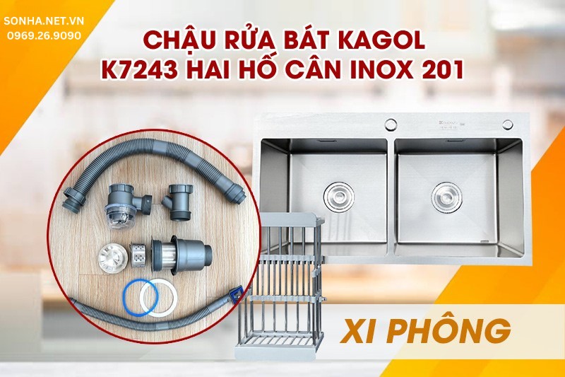 Bộ xi-phông của K7243 chống tắc nghẽn, ngăn mùi hôi hiệu quả