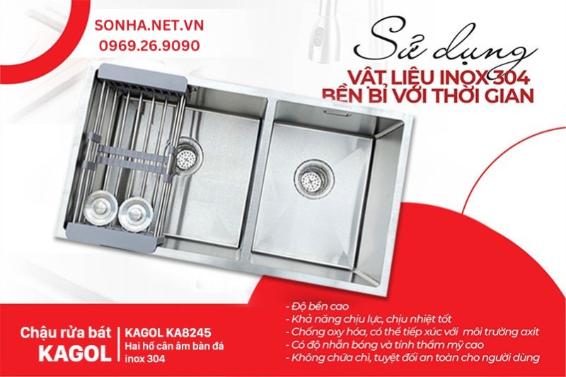 Chất liệu inox 304 si&ecirc;u bền v&agrave; an to&agrave;n
