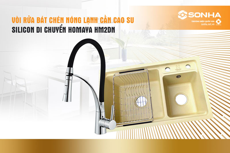 Mua chậu Homaya HM2D8047 và vòi Silicon Homaya HM2DN