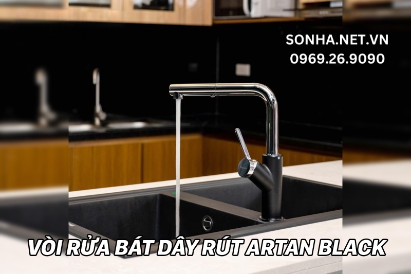 Vòi rửa bát Konox Artan Black