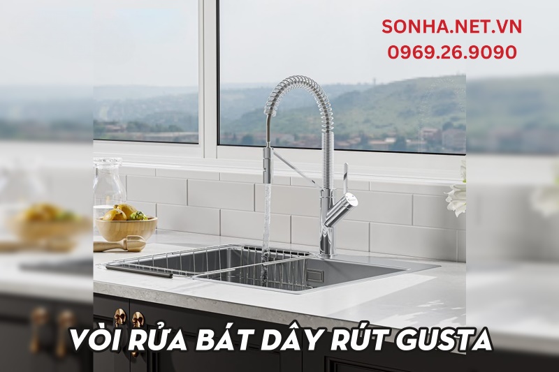 Vòi rửa bát dây rút Konox Gusta