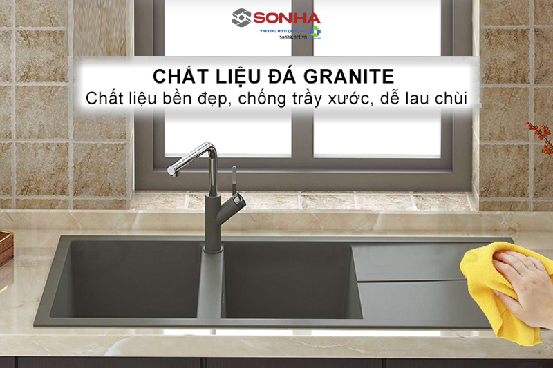 Chất liệu đá Granite cứng cáp, lịch lãm đẳng cấp thượng lưu