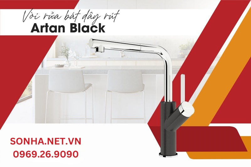 Vòi rửa bát Konox Artan Black