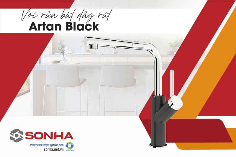 Vòi rửa bát Konox Artan Black