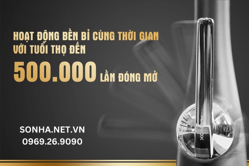 Curva Grey có tuổi thọ vượt trội lên đến 500.000 lần đóng mở