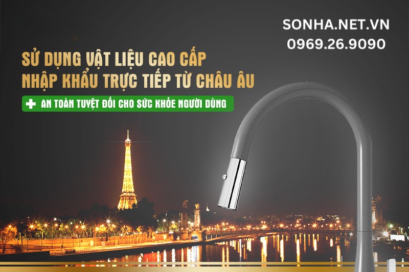 Sử dụng vật liệu cao cấp, nhập khẩu trực tiếp từ châu Âu đảm bảo an toàn cho người dùng