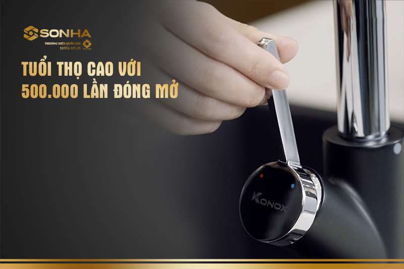 Tuổi thọ cao với 500.000 lần đóng mở