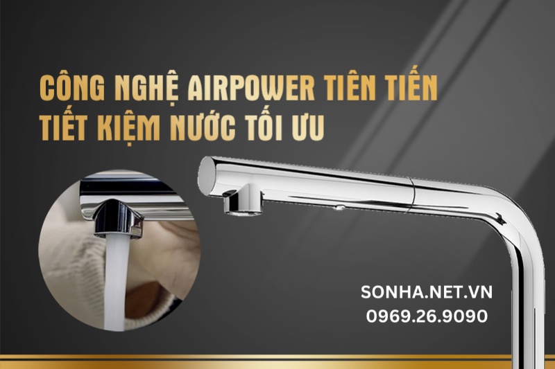 Tiết kiệm nước tối ưu với c&ocirc;ng nghệ Airpower ti&ecirc;n tiến