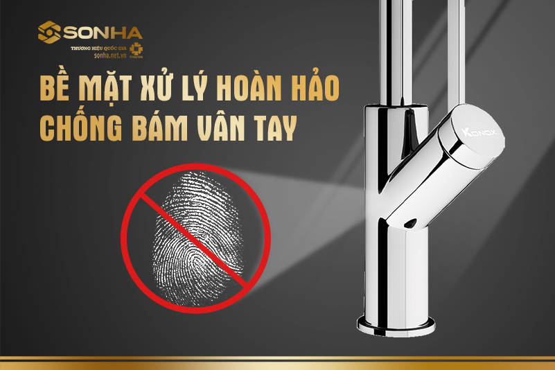 Bề mặt xử lý hoàn hảo chống bám vân tay hiệu quả