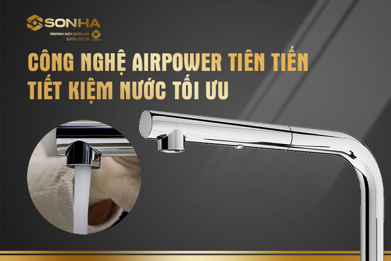 Tiết kiệm nước tối ưu với công nghệ Airpower tiên tiến