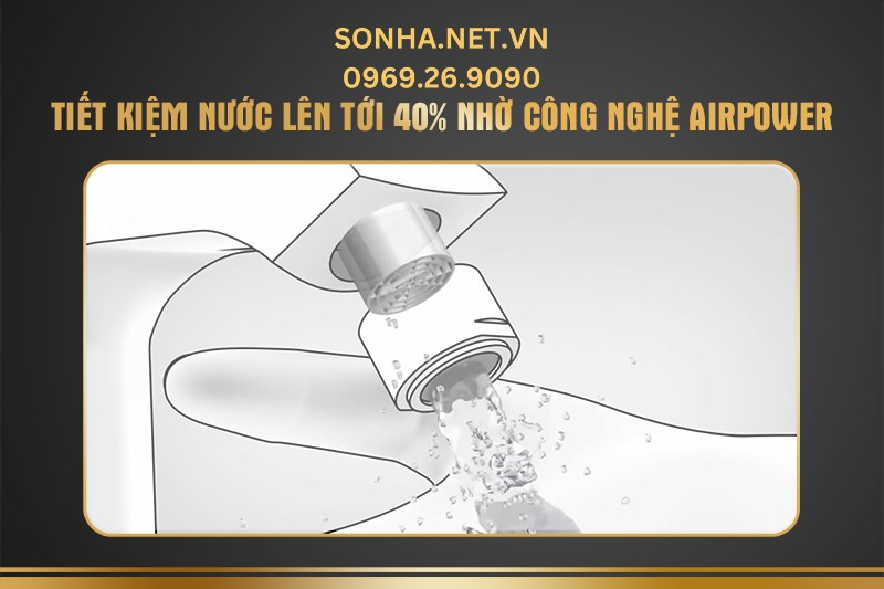 Tiết kiệm nước lên tới 40% nhờ công nghệ Airpower