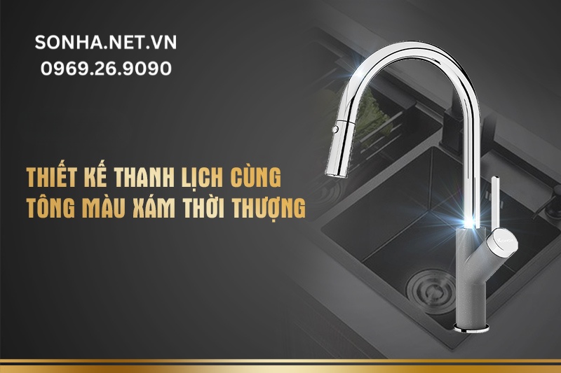 Thiết kế thanh lịch cùng tông màu xám thời thượng
