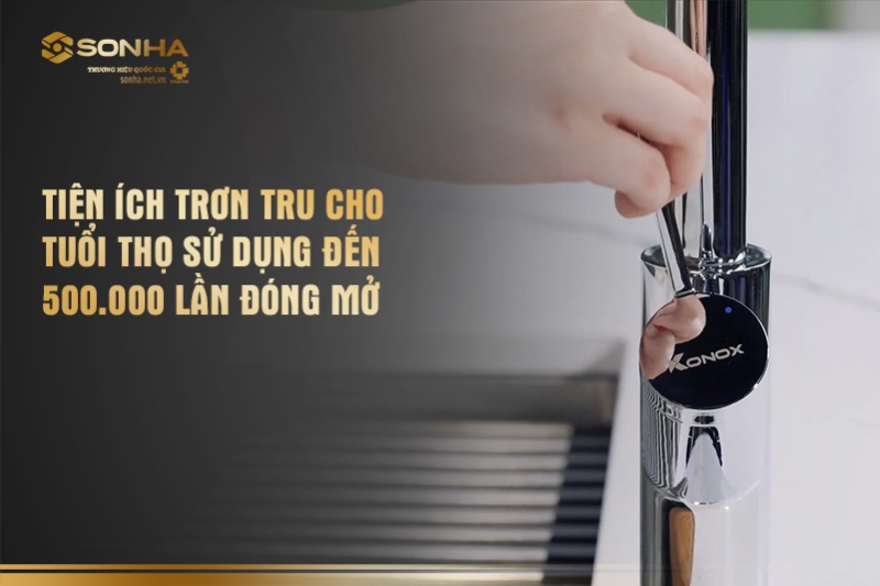 Tiện ích trơn tru cho tuổi thọ sử dụng đến 500.000 lần đóng mở