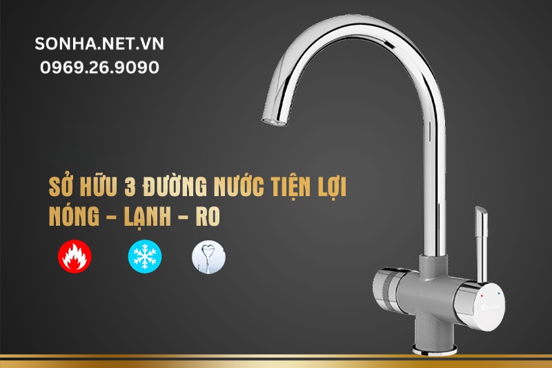 Sở hữu 3 đường nước n&oacute;ng-lạnh-RO phục vụ gia đ&igrave;nh bạn