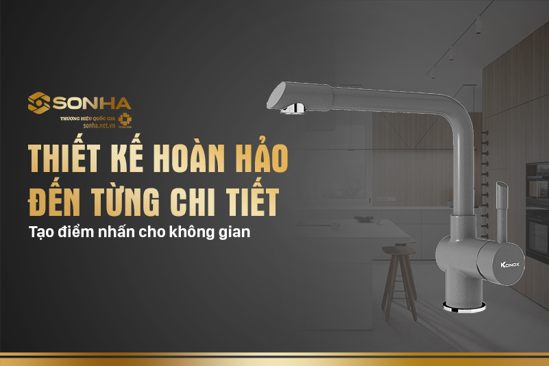 Thiết kế hoàn hảo  với vòi rửa bát 