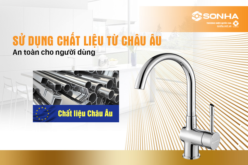 Vòi rửa bát KN1206 sử dụng chất liệu cao cấp an toàn cho người dùng 