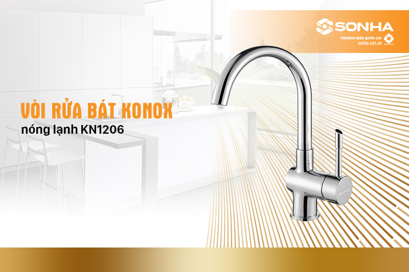 Vòi rửa bát Konox chức năng nóng lạnh KN1206