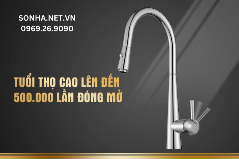 Tuổi thọ cao lên tới 500.000 lần đóng mở