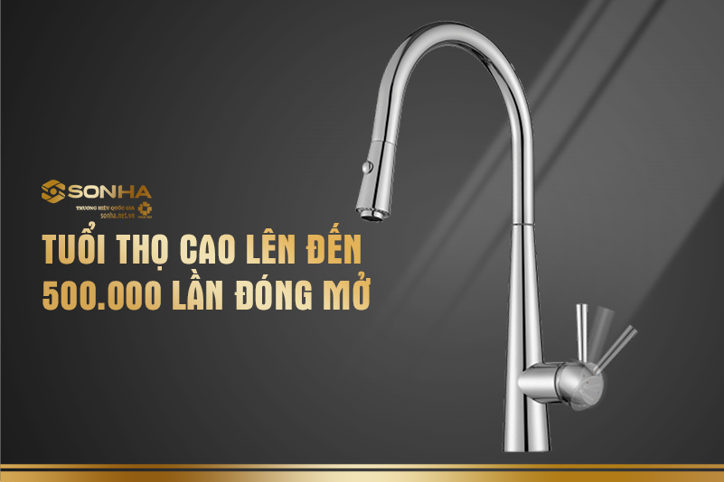 Tuổi thọ cao lên tới 500.000 lần đóng mở