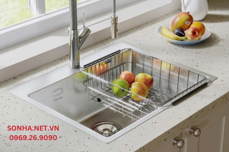 Hình ảnh thực tế bồn rửa chén 1 hộc Konox Turkey Neron 600