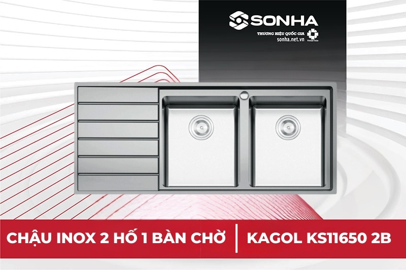 Siêu phẩm chậu rửa chén Konox European Sink Premium KS11650 2B
