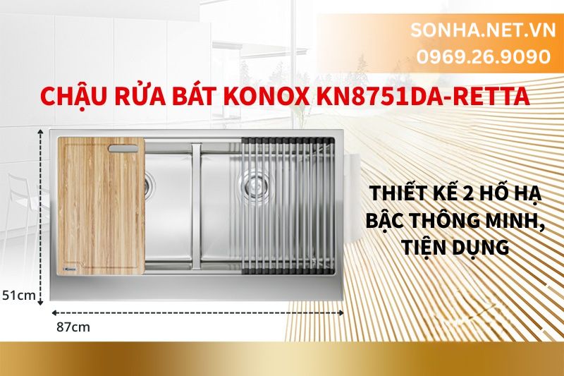 Konox KN8751DA Retta sở hữu nhiều ưu điểm nổi bật về thiết kế