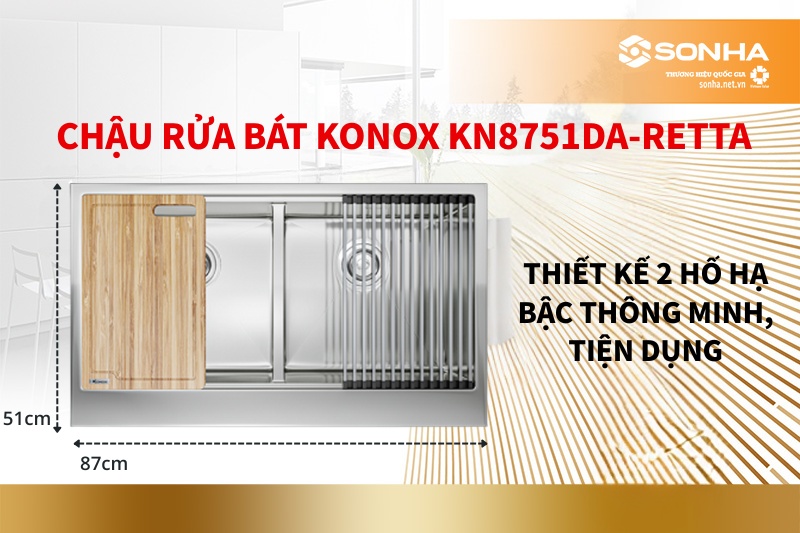 Konox KN8751DA Retta sở hữu nhiều ưu điểm nổi bật về thiết kế