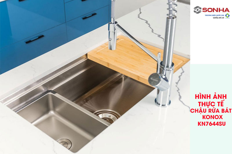 Hình ảnh thực tế chậu rửa bát Konox  KONOX Workstation Sink-Undermount Sink KN7644SU