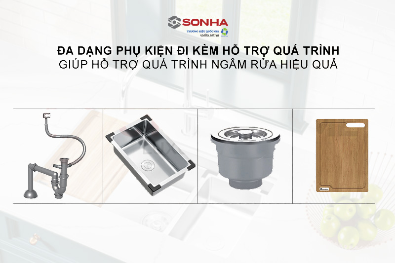  Chậu rửa bát 1 hố KONOX Workstation Sink-Undermount Sink KN7644SU