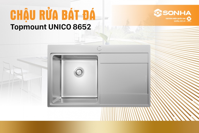 Chậu rửa bát Konox Topmount UNICO 8652