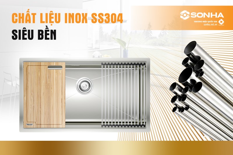 Ứng dụng chất liệu inox SS304 cao cấp siêu bền