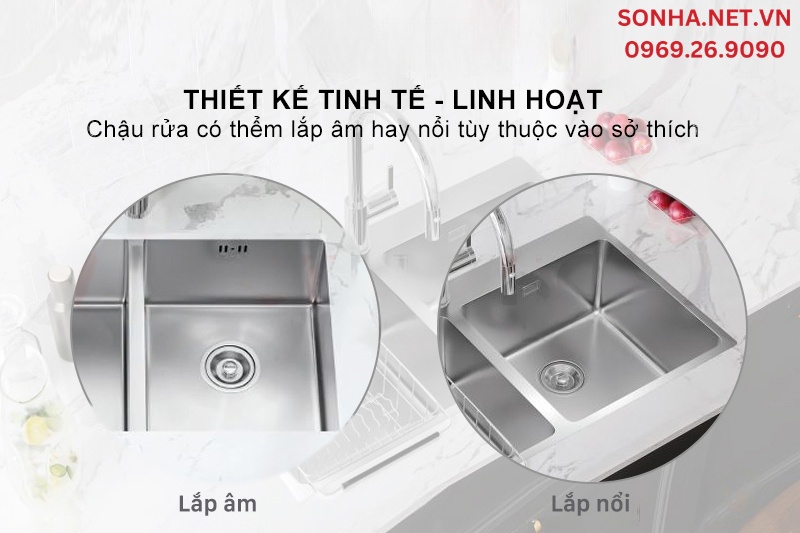 Thiết kế hiện đại v&agrave; sang trọng, lắp &acirc;m/ lắp nổi linh hoạt mọi kh&ocirc;ng gian