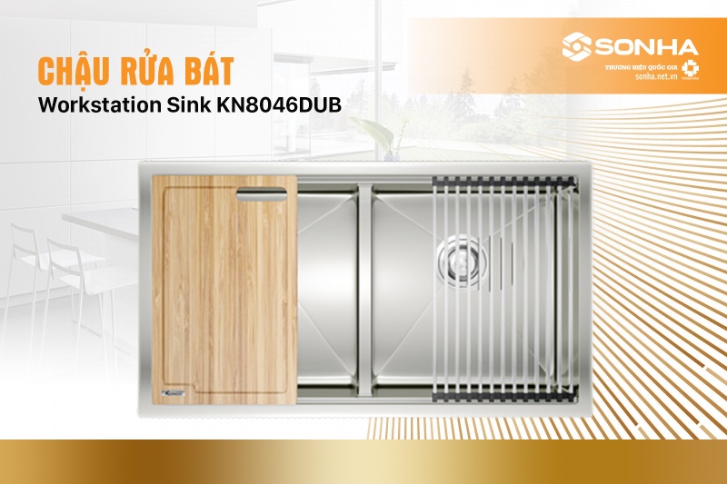 Chậu rửa Workstation Sink-Undermount Sink KN8046DUB