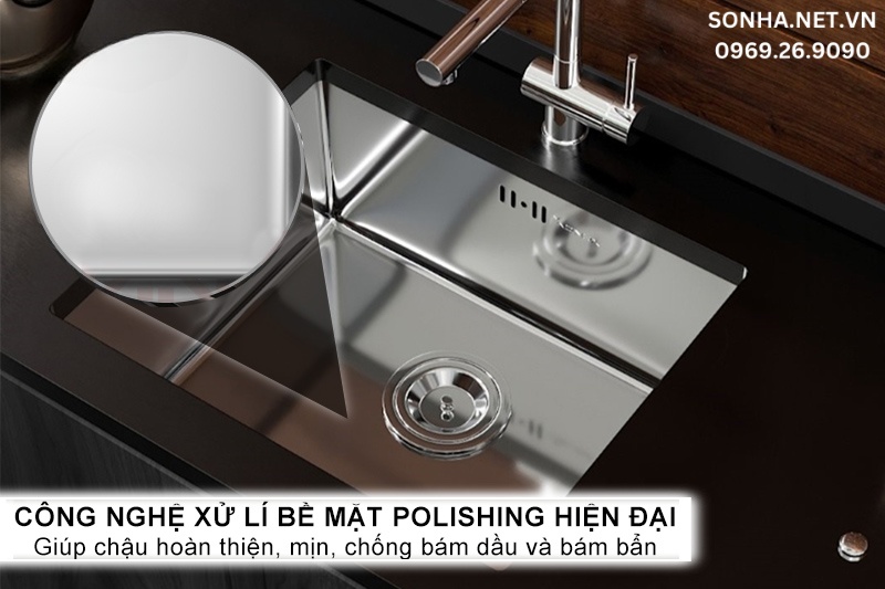 C&ocirc;ng nghệ Polishing cho bề mặt chống b&aacute;m dầu, hạn chế xước mờ