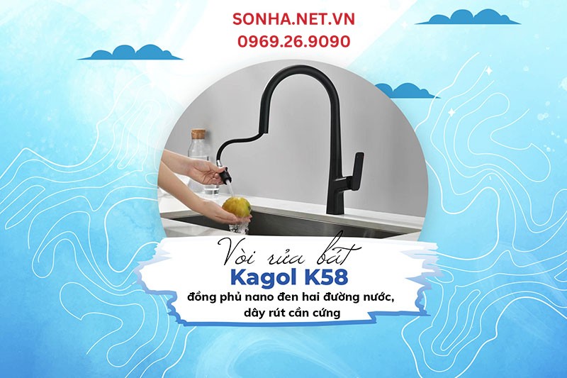 Vòi Kagol K58 chất liệu cao cấp, thiết kế hiện đại
