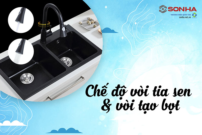 Vòi Kagol K01 2 chế độ tia sen, tạo bọt