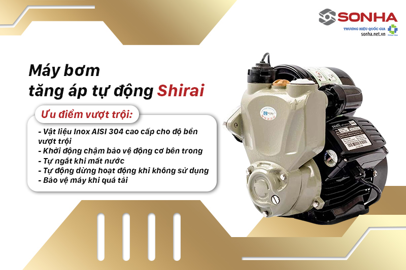 Ưu điểm nổi bật của bơm tăng áp Shirai JLm 1100A