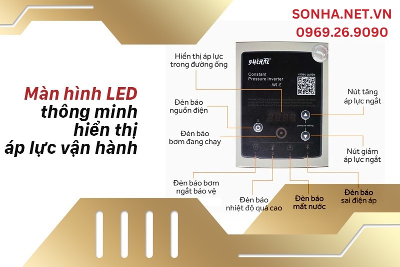 Màn hình LED thông minh hiển thị áp lực vận hành