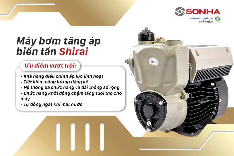 Đặc điểm nổi bật của máy bơm biến tần Shirai IJLm – 400AP