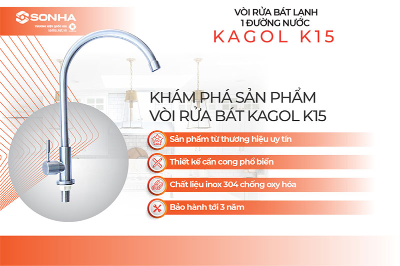 Ưu điểm vòi nước rửa chén Kagol K15