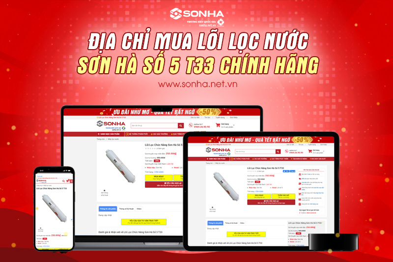 Địa chỉ phân phối linh phụ kiện máy lọc nước Sơn Hà chính hãng