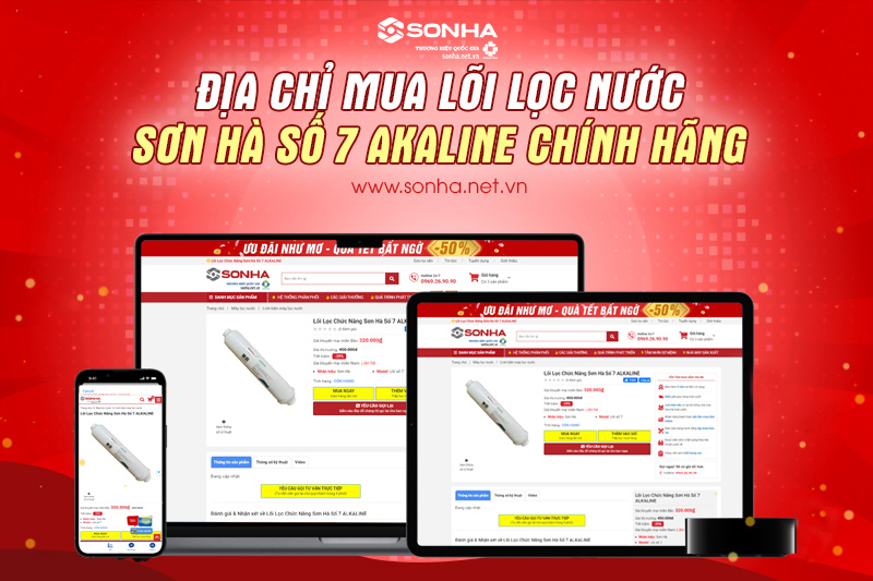 sonha.net.vn - địa chỉ phân phối lõi lọc nước chính hãng